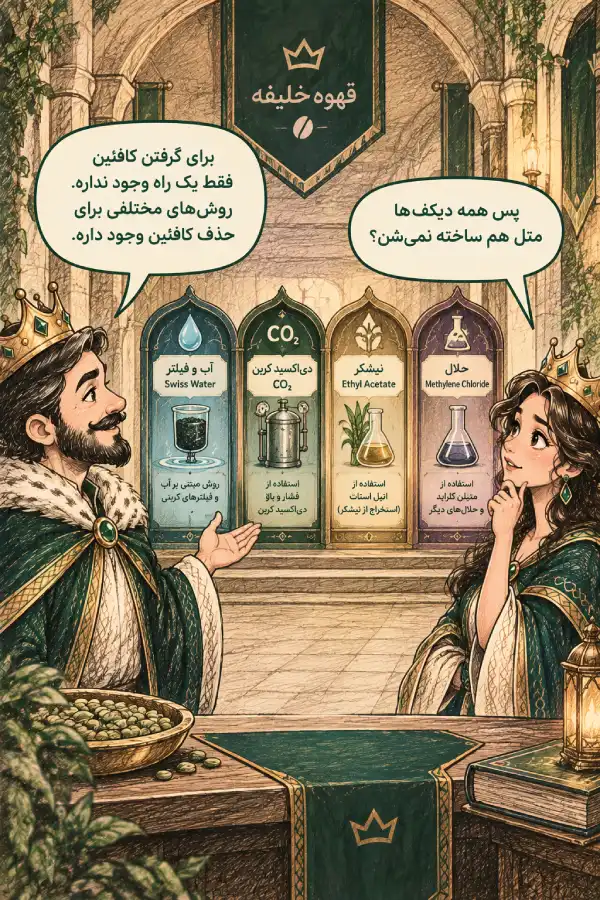 قهوه بدون کافئین چیه و چطور تولید می‌شه؟ | راهنمای کامل قهوه دیکف